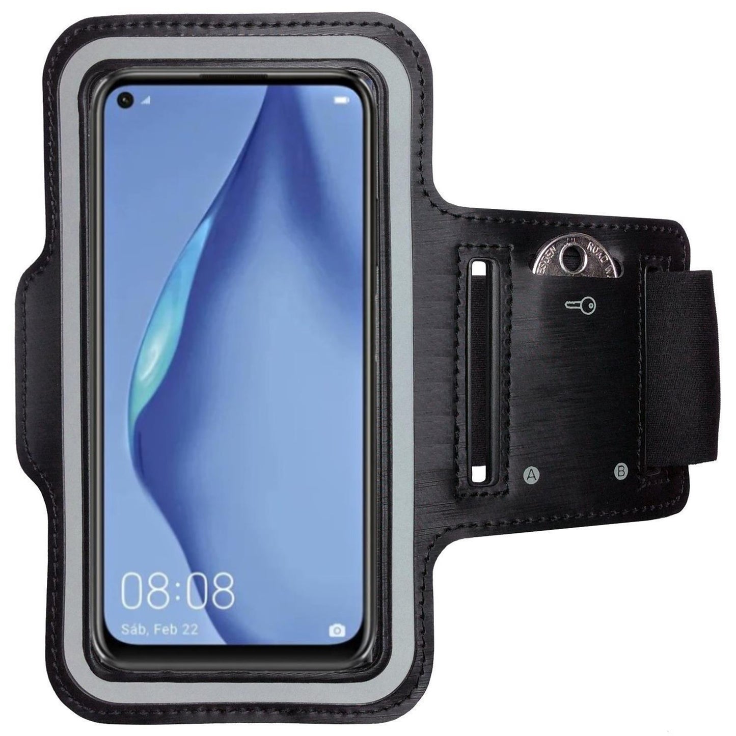 Huawei P40 Lite Sport Fitness Armband Handy Tasche Jogging Lauf Hülle
