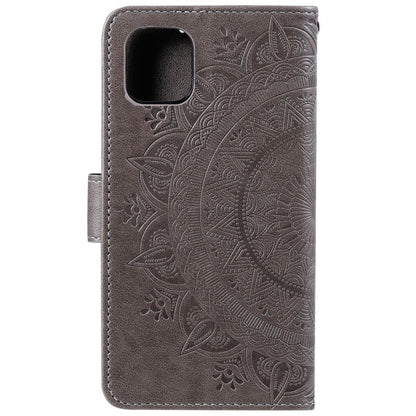 Hülle für Apple iPhone 11 [6,1 Zoll] Handyhülle Flip Case Cover Mandala Grau