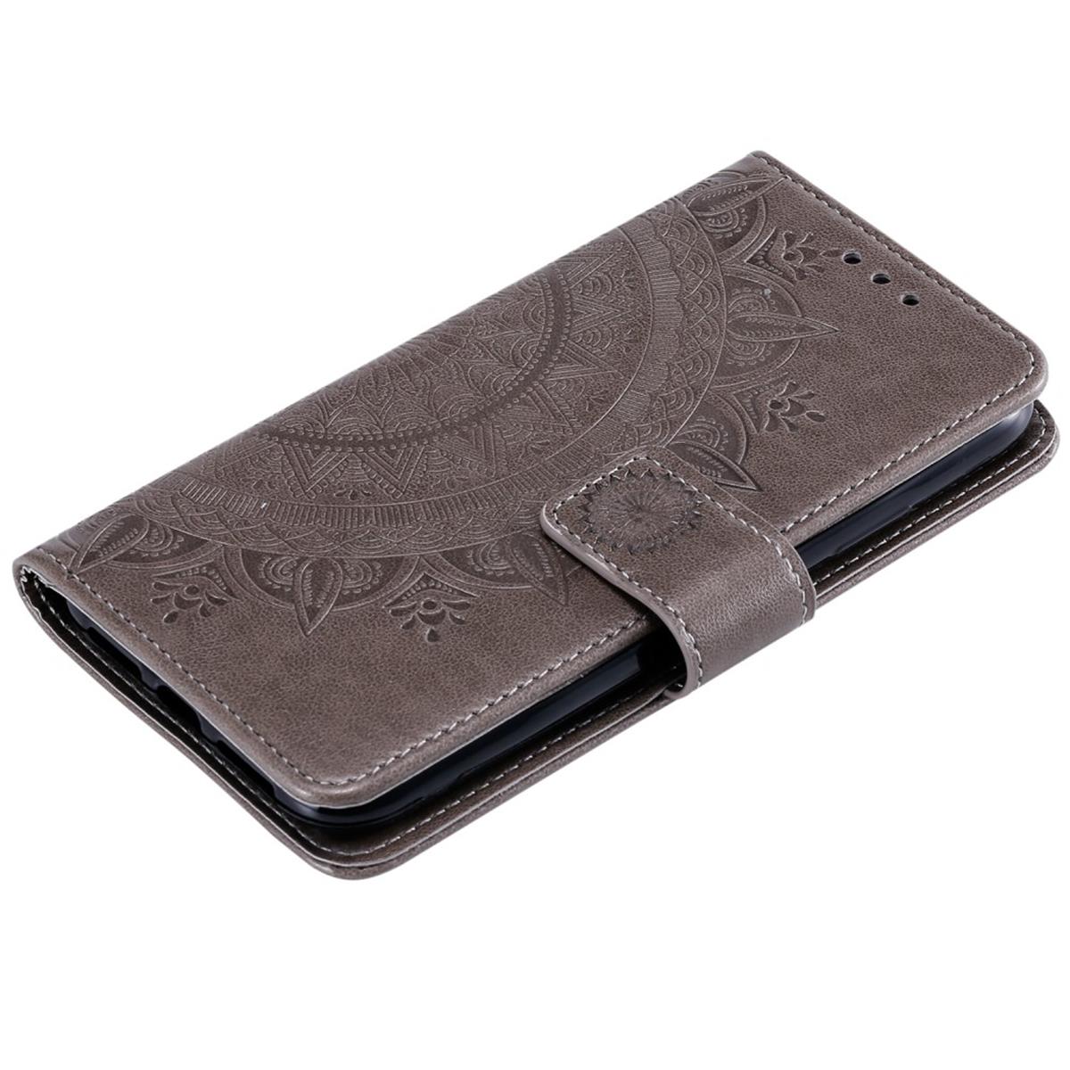 Hülle für Apple iPhone 11 [6,1 Zoll] Handyhülle Flip Case Cover Mandala Grau