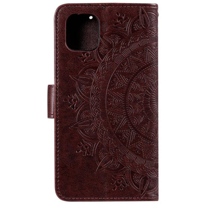 Hülle für Apple iPhone 11 [6,1 Zoll] Handyhülle Schutz Tasche Flip Cover Mandala Braun