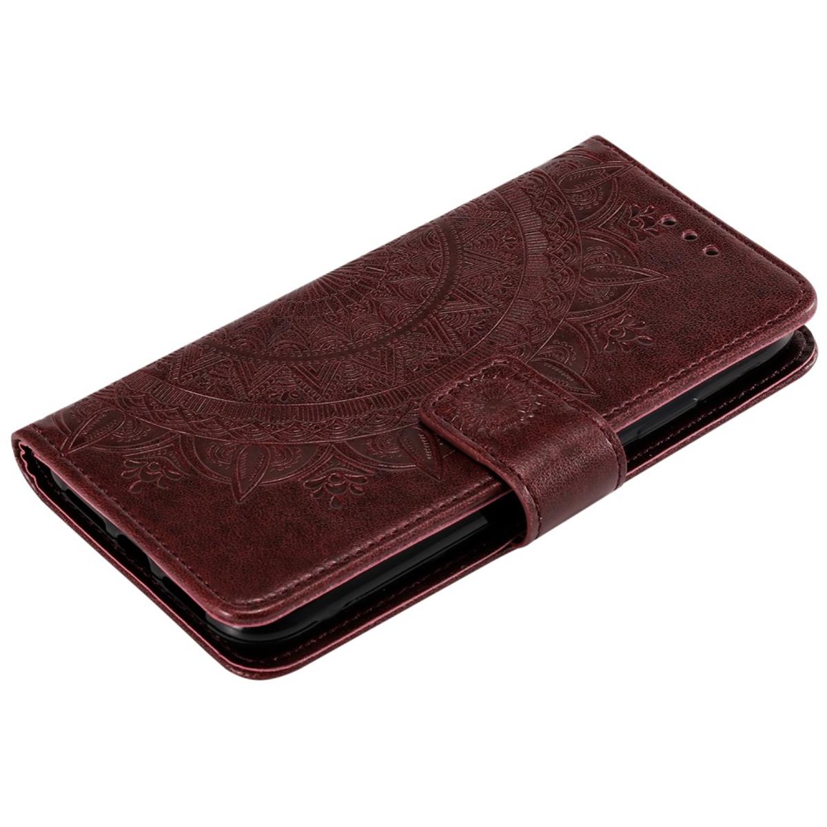 Hülle für Apple iPhone 11 [6,1 Zoll] Handyhülle Schutz Tasche Flip Cover Mandala Braun
