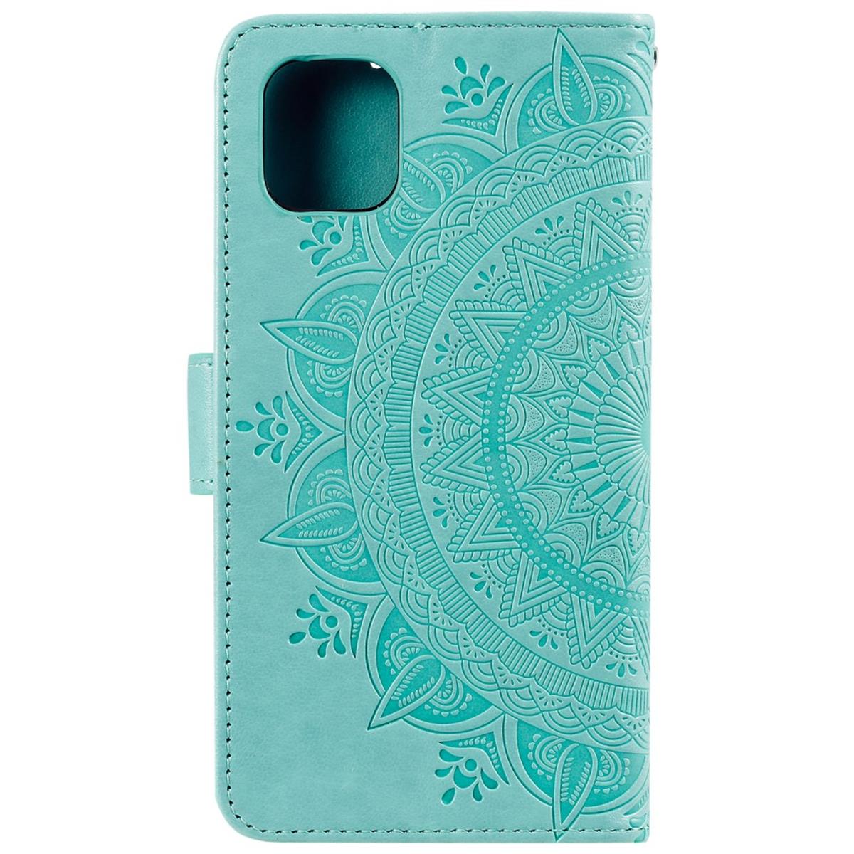 Hülle für Apple iPhone 11 [6,1 Zoll] Handyhülle Wallet Case Etui Flip Cover Mandala Grün