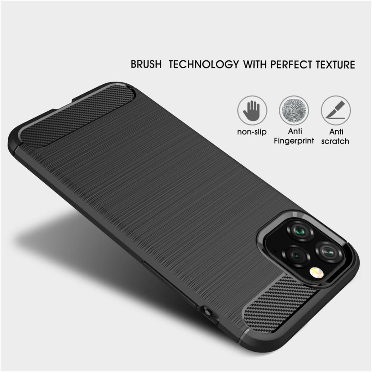 Hülle für Apple iPhone 11 Pro [5,8 Zoll] Handyhülle Schutzhülle Carbon