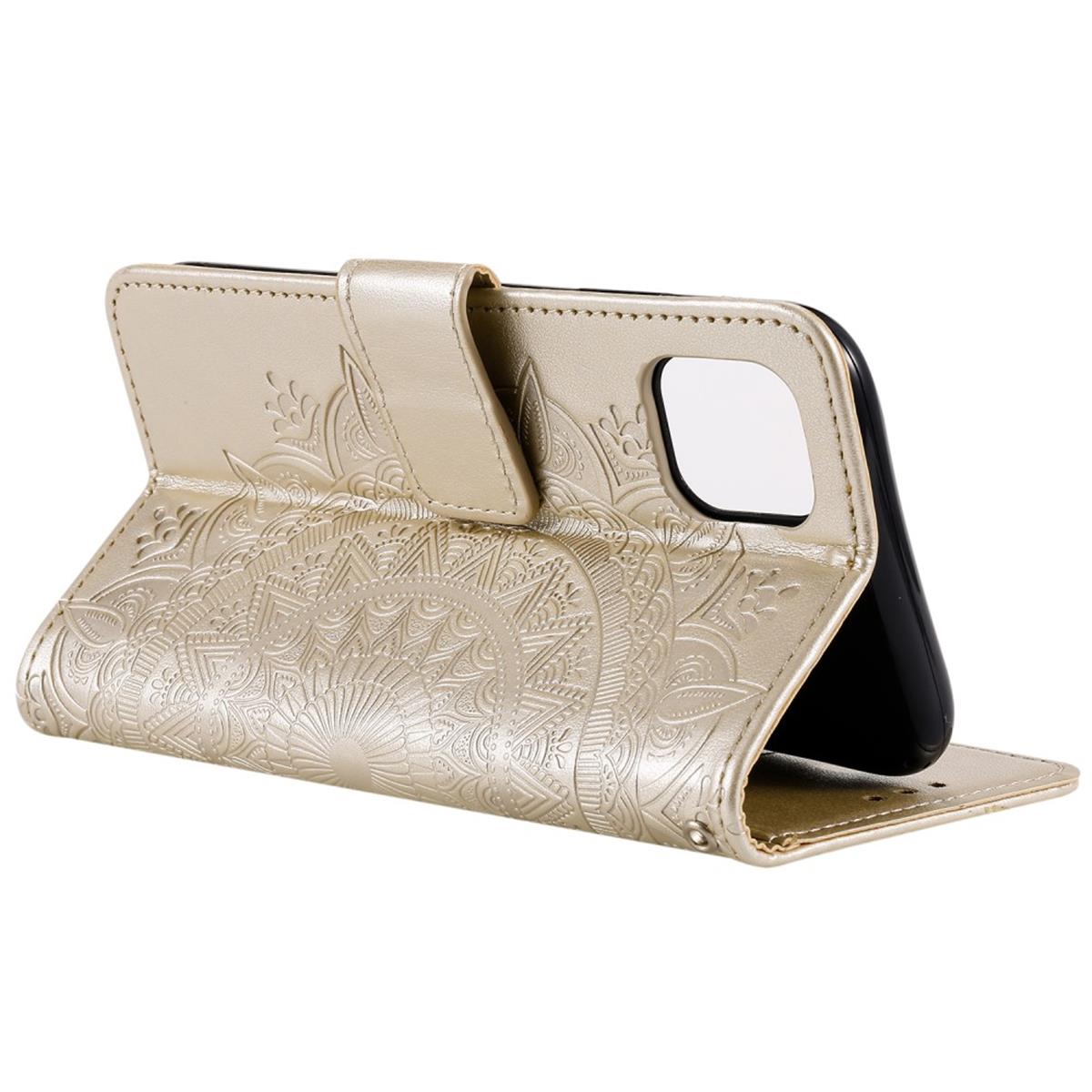 Hülle für Apple iPhone 11 Pro [5,8 Zoll] Handyhülle Wallet Case Flip Cover Mandala Gold