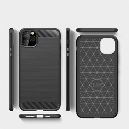 Hülle für Apple iPhone 11 Pro Max [6,5 Zoll] Handyhülle Silikon Schutzhülle Carbon