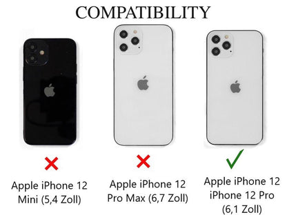 Hülle für Apple iPhone 12 / iPhone 12 Pro Handyhülle Band Handykette Schnur Grün