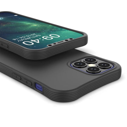 Hülle für Apple iPhone 12 / iPhone 12 Pro Handyhülle Silikon Cover Matt Schwarz