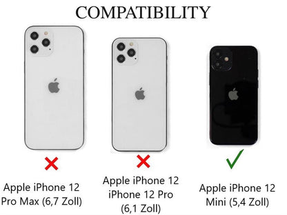 Hülle für Apple iPhone 12 Mini Handyhülle Case Band Handykette Kordel Schnur Gelb