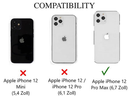 Hülle für Apple iPhone 12 Pro Max Handyhülle Band Handy Kette Cover Kordel Schnur Rot
