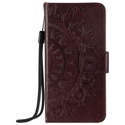 Hülle für Apple iPhone 12 Pro Max Handyhülle Flip Case Cover Etui Mandala Braun