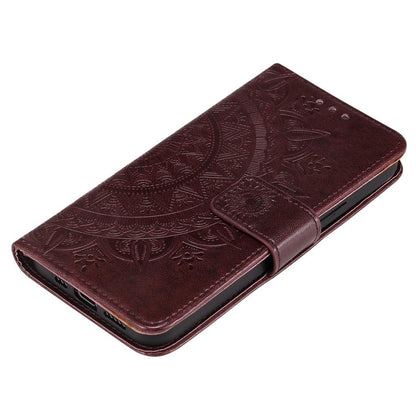 Hülle für Apple iPhone 12 Pro Max Handyhülle Flip Case Cover Etui Mandala Braun