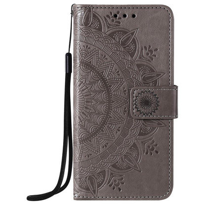 Hülle für Apple iPhone 12 Pro Max Handyhülle Flip Case Cover Etui Mandala Grau
