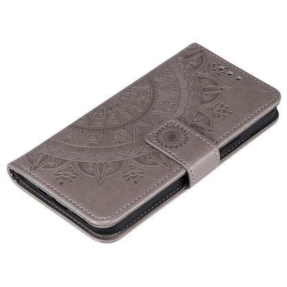 Hülle für Apple iPhone 12 Pro Max Handyhülle Flip Case Cover Etui Mandala Grau