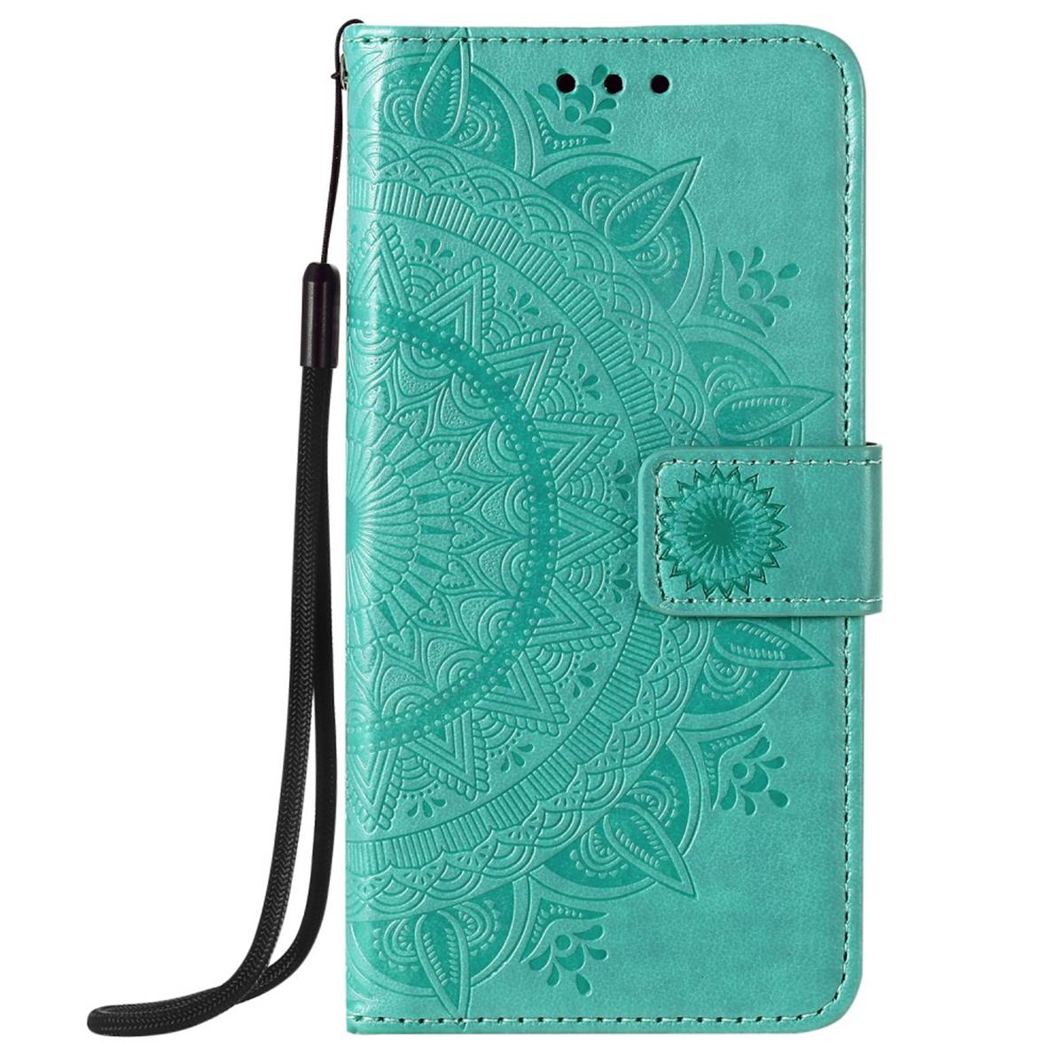 Hülle für Apple iPhone 12 Pro Max Handyhülle Flip Case Cover Etui Mandala Grün