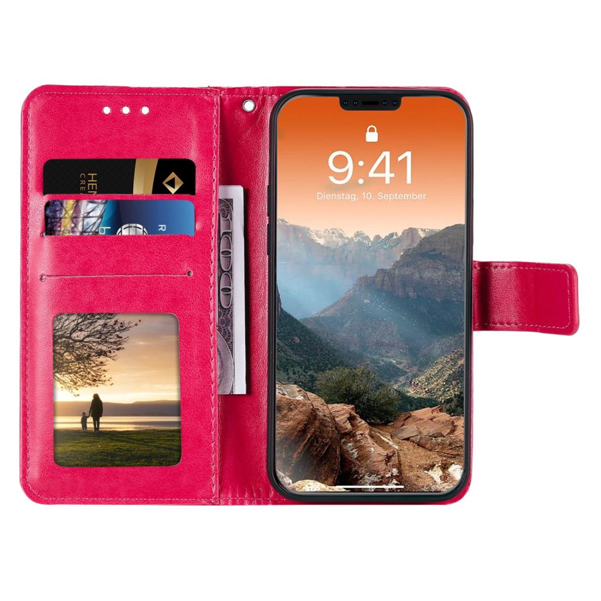 Hülle für Apple iPhone 12 Pro Max Handyhülle Flip Case Cover Handy Mandala Pink