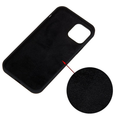 Hülle für Apple iPhone 13 [6,1 Zoll] Handy Silikon Case Cover Etui Matt Schwarz