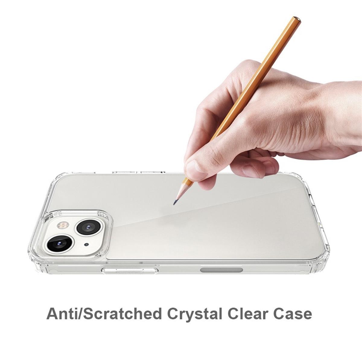 Hülle für Apple iPhone 13 Handyhülle Hybrid Silikon Case Bumper Cover Klar