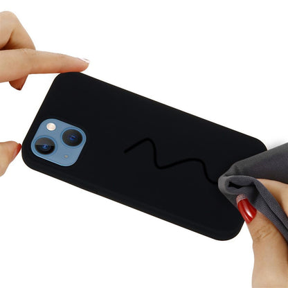 Hülle für Apple iPhone 13 Mini [5,4 Zoll] Handy Silikon Case Cover Matt Schwarz