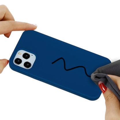 Hülle für Apple iPhone 13 Pro [6,1 Zoll] Handy Silikon Case Cover Etui Matt Blau