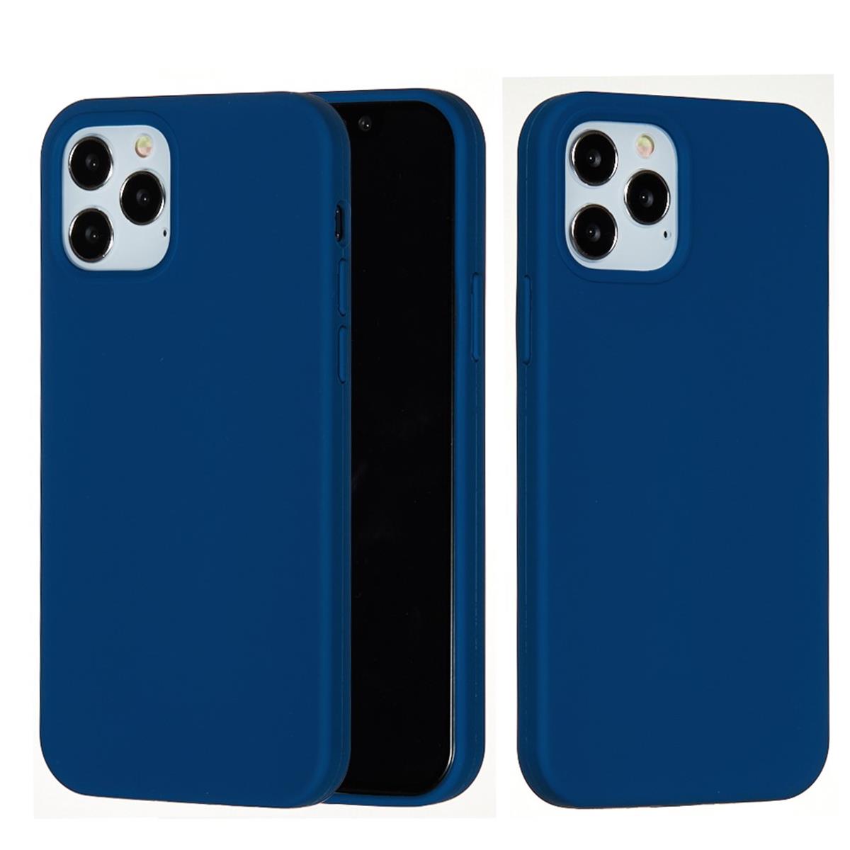 Hülle für Apple iPhone 13 Pro [6,1 Zoll] Handy Silikon Case Cover Etui Matt Blau