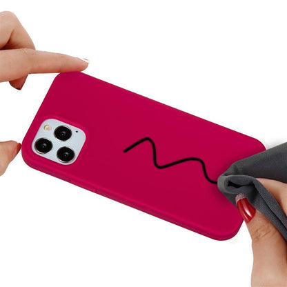 Hülle für Apple iPhone 13 Pro [6,1 Zoll] Handy Silikon Case Cover Etui Matt Rot