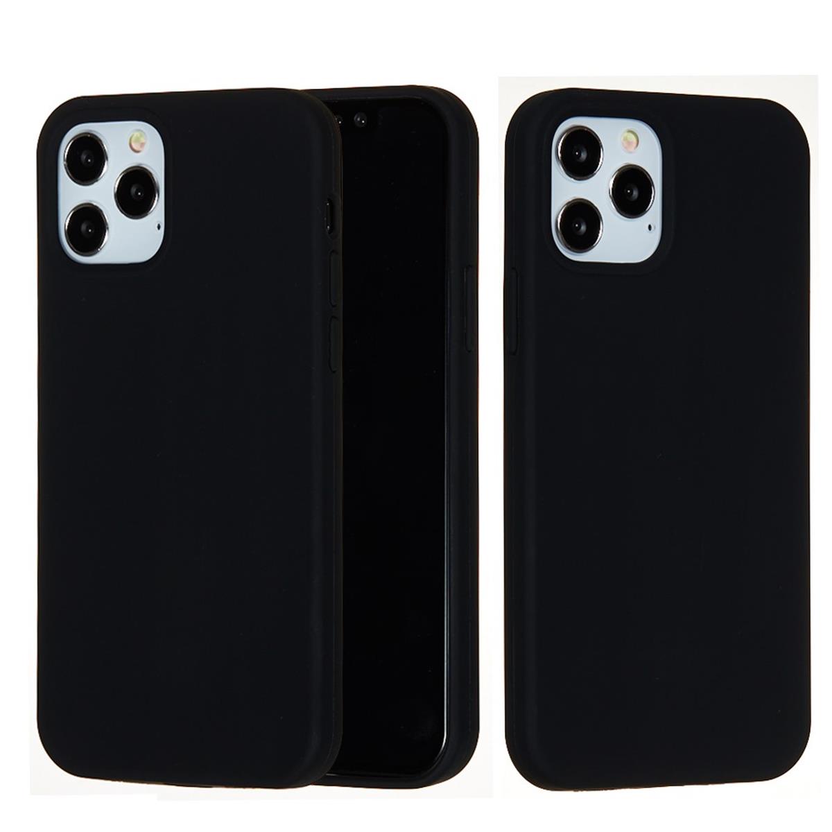 Hülle für Apple iPhone 13 Pro [6,1 Zoll] Handy Silikon Case Cover Matt Schwarz