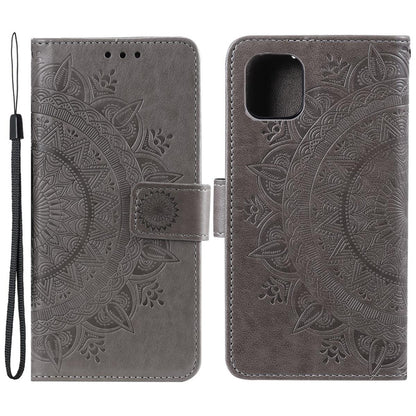 Hülle für Apple iPhone 13 Pro Handyhülle Flip Case Cover Tasche Mandala Grau