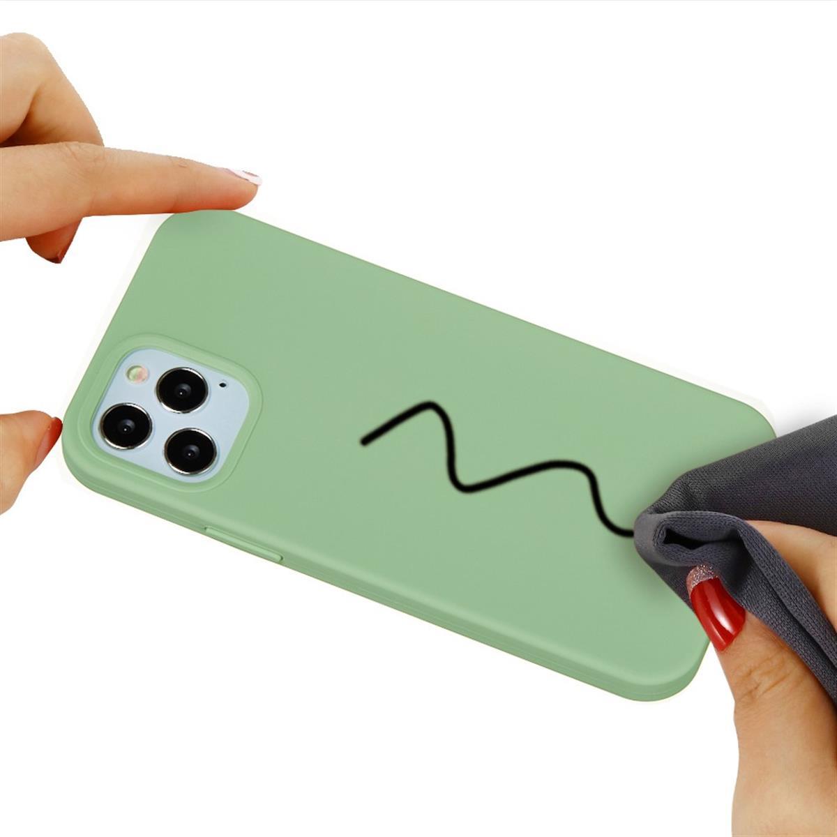 Hülle für Apple iPhone 13 Pro Max [6,7 Zoll] Handy Silikon Case Cover Matt Grün
