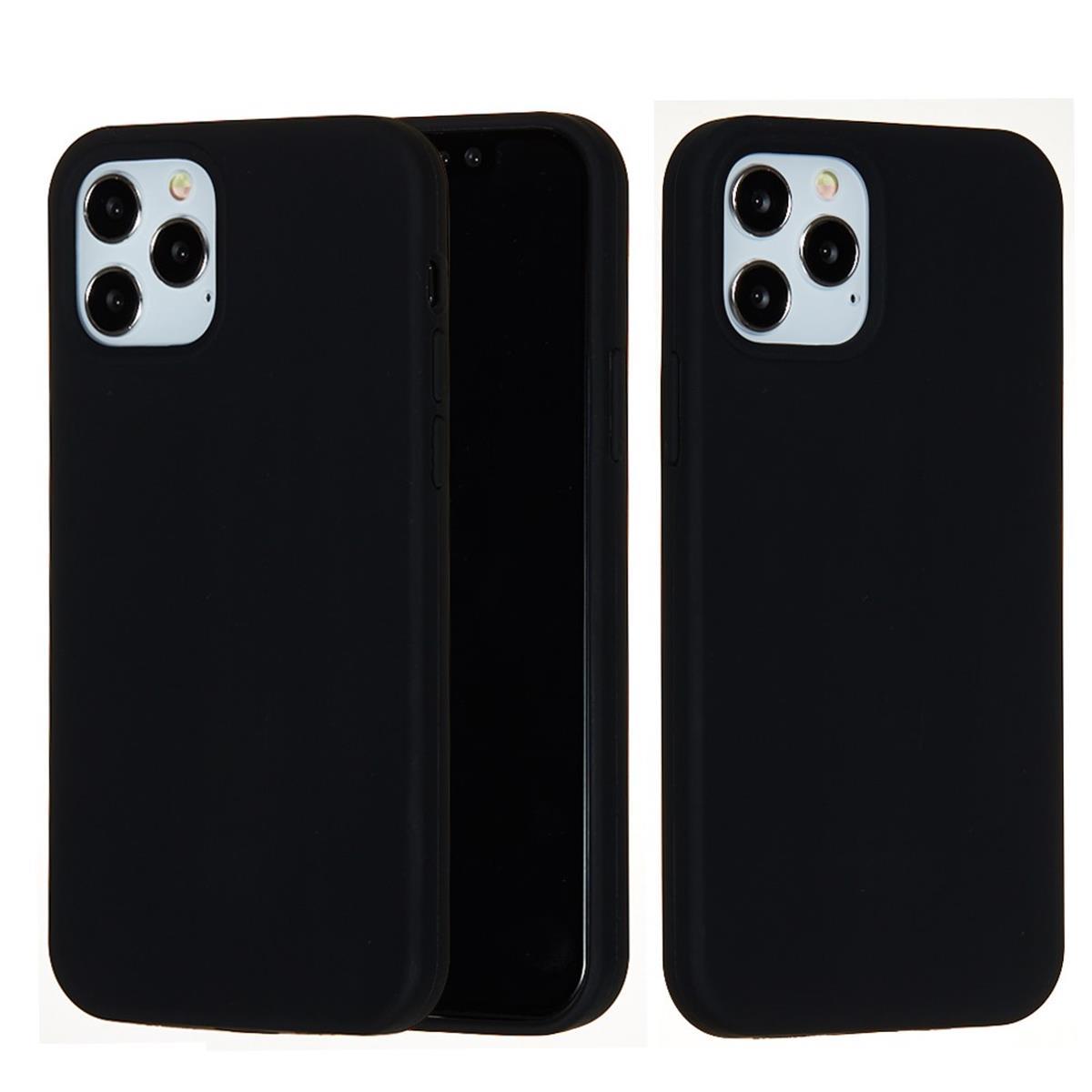 Hülle für Apple iPhone 13 Pro Max [6,7 Zoll] Handy Silikon Case Matt Schwarz