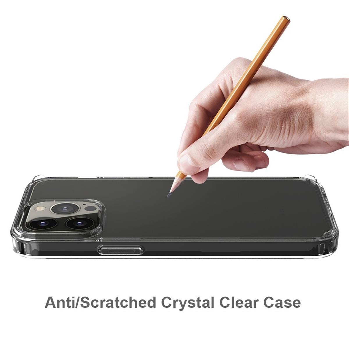 Hülle für Apple iPhone 13 Pro Max Handyhülle Hybrid Silikon Case Cover Klar