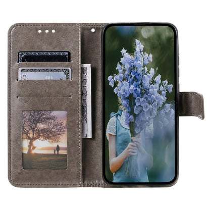 Hülle für Apple iPhone 14 Pro Max Handyhülle Flip Case Schutzhülle Mandala Grau