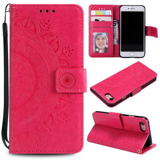 Hülle für Apple iPhone SE 2020/2022 Handyhülle Flip Case Klapphülle Mandala Pink