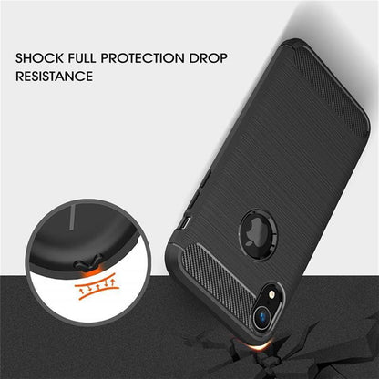 Hülle für Apple iPhone XR Handyhülle Case Cover Silikonhülle Bumper Carbonfarben