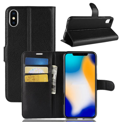 Hülle für Apple iPhone Xs Max Handyhülle Flip Case Tasche Cover Etui Schwarz