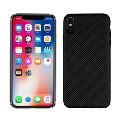 Hülle für Apple iPhone Xs Max Handyhülle Silikon Bumper Cover Case Carbonfarben
