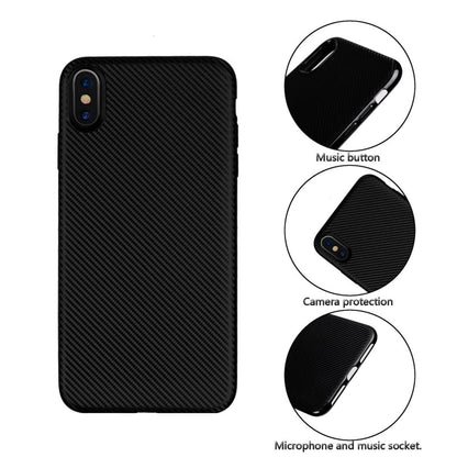 Hülle für Apple iPhone Xs Max Handyhülle Silikon Bumper Cover Case Carbonfarben