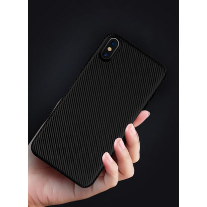 Hülle für Apple iPhone Xs Max Handyhülle Silikon Bumper Cover Case Carbonfarben