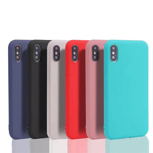 Hülle für Apple iPhone Xs Max Handyhülle Silikon Case Bumper Cover Matt Grün
