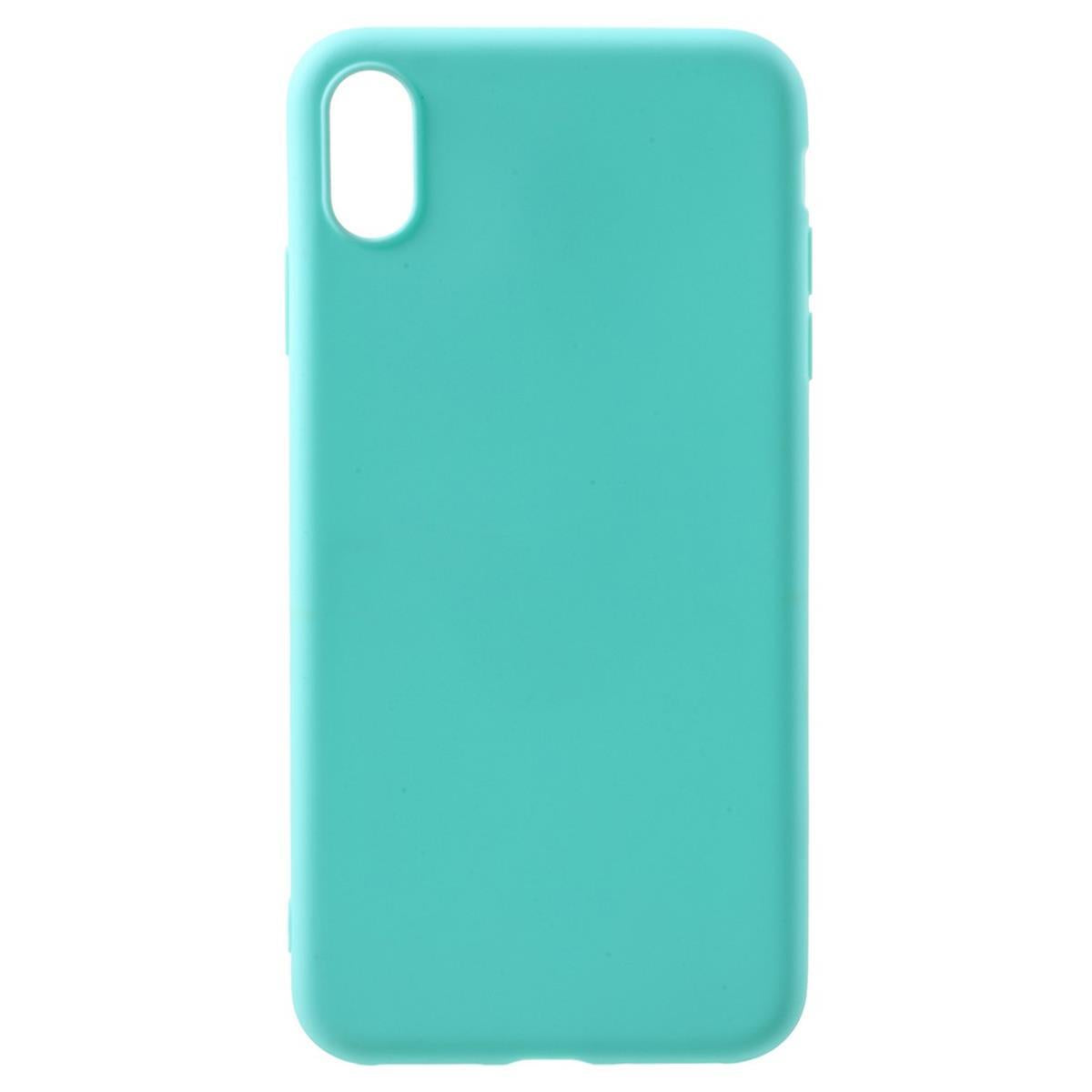 Hülle für Apple iPhone Xs Max Handyhülle Silikon Case Bumper Cover Matt Grün