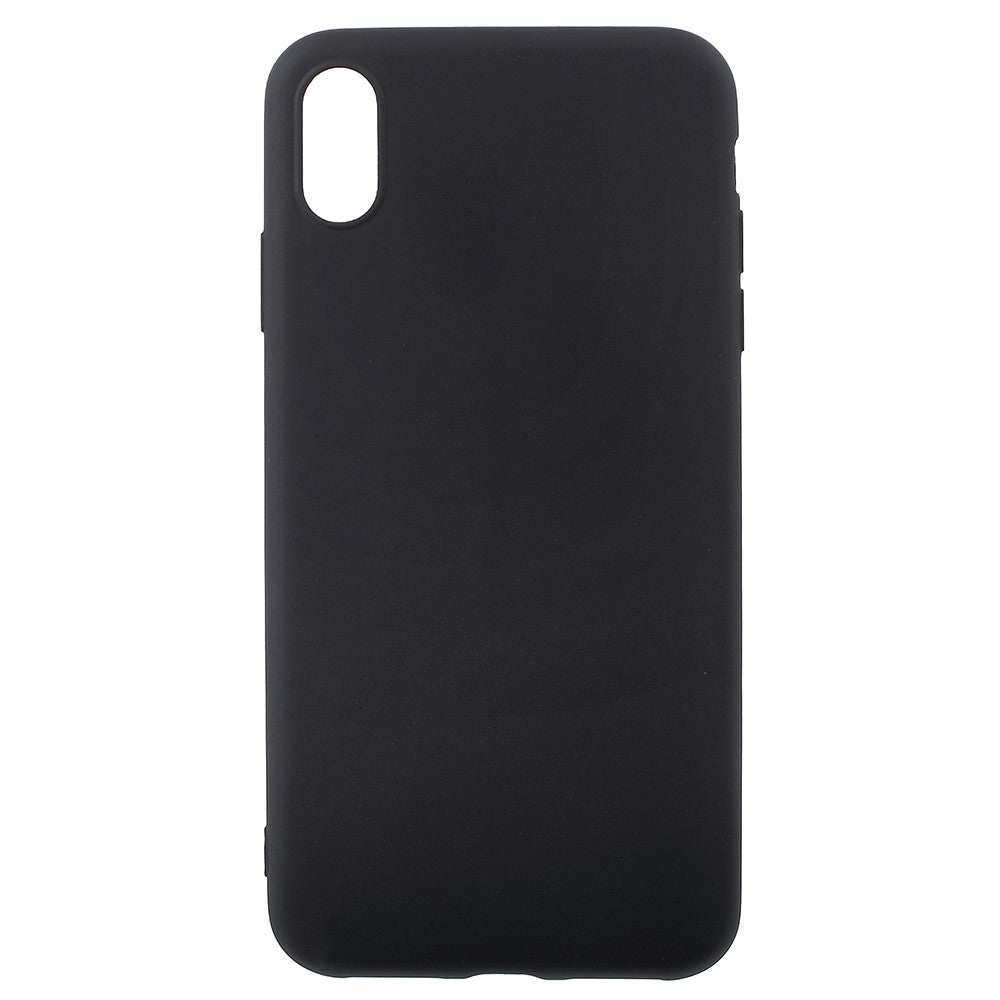 Hülle für Apple iPhone Xs Max Handyhülle Silikon Case Bumper Cover Matt Schwarz