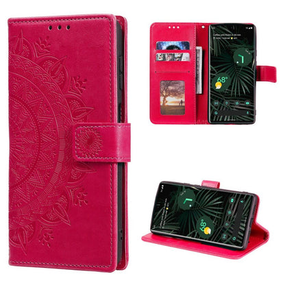 Hülle für Google Pixel 6 Pro Handyhülle Tasche Flip Case Cover Etui Mandala Pink
