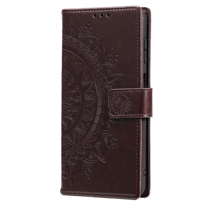 Hülle für Google Pixel 6 Pro Handyhülle Tasche Flip Case Cover Mandala Braun