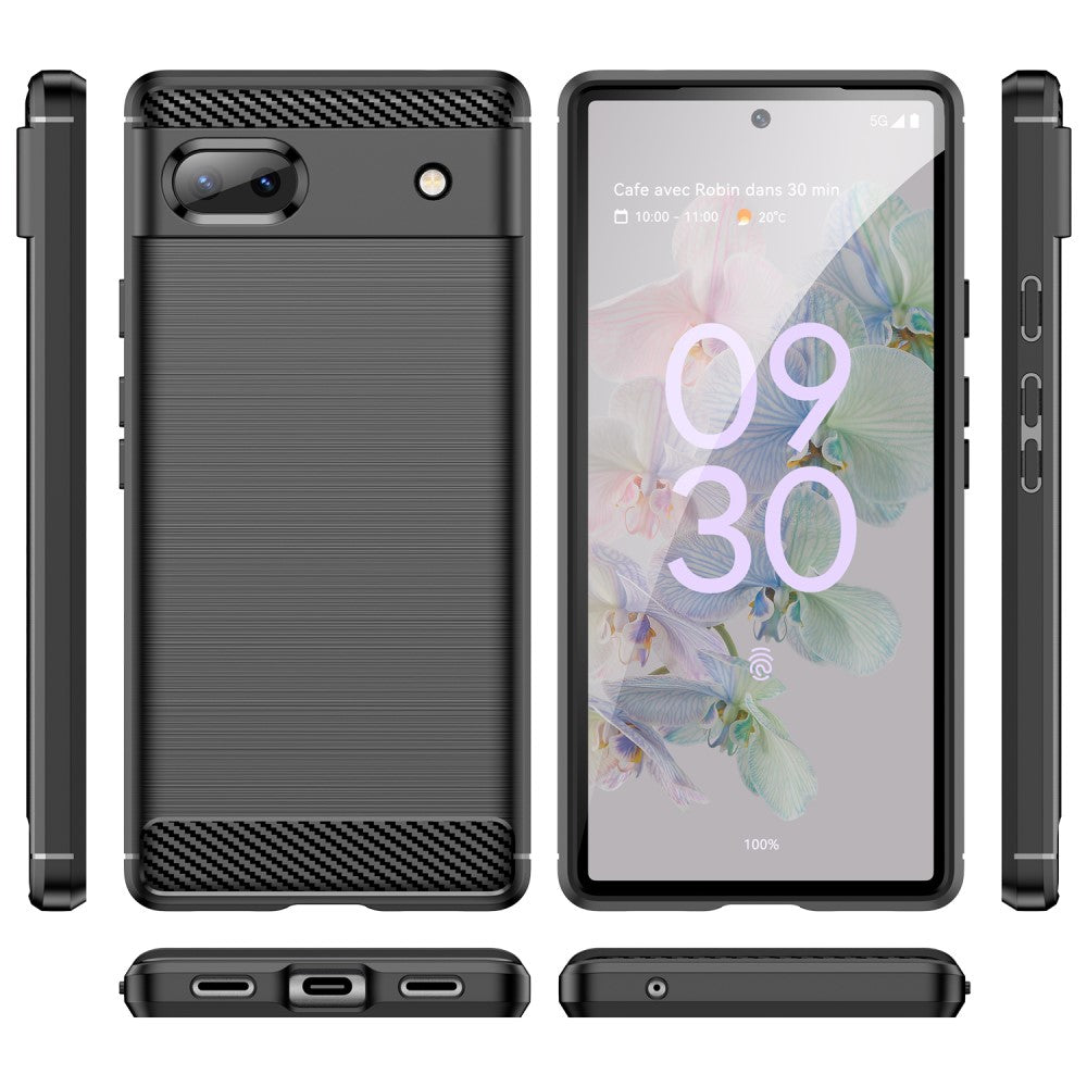 Hülle für Google Pixel 6a Handyhülle Silikon Case  Bumper Carbonfarben