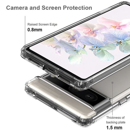 Hülle für Google Pixel 7 Handyhülle Case Hybrid Silikon Bumper Cover klar