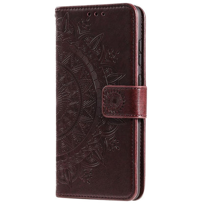 Hülle für Google Pixel 7 Handyhülle Flip Case Cover Schutzhülle Mandala Braun