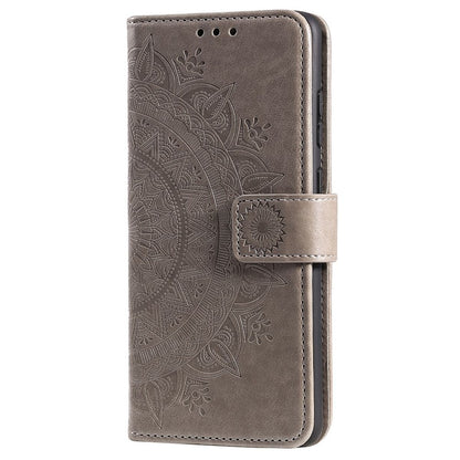 Hülle für Google Pixel 7 Handyhülle Flip Case Cover Schutzhülle Mandala Grau