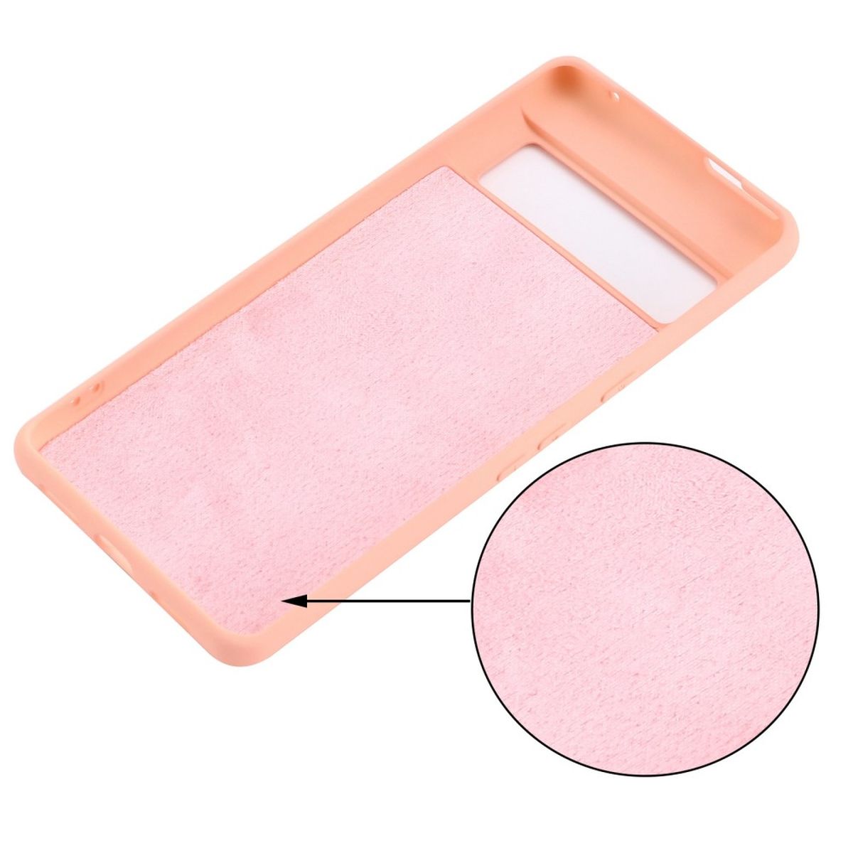 Hülle für Google Pixel 7 Handyhülle Silikon Case Cover Handy Bumper Matt Rosa