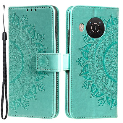 Hülle für Nokia X10/X20 Handyhülle Flip Case Cover Schutzhülle Etui Mandala Grün