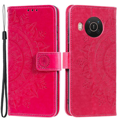 Hülle für Nokia X10/X20 Handyhülle Flip Case Cover Schutzhülle Etui Mandala Pink