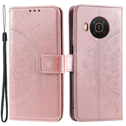 Hülle für Nokia X10/X20 Handyhülle Flip Case Cover Schutzhülle Mandala Rosegold